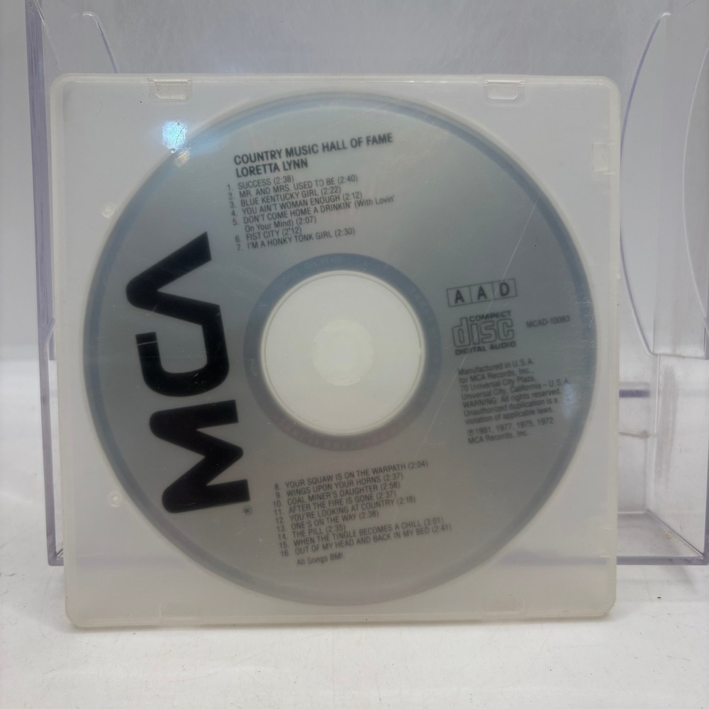 Loretta Lynn‎ Country Music Hall of Fame MCA CD MCAD-10083 16 Tracks Success